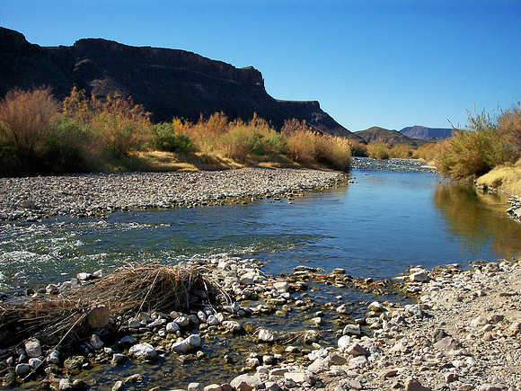 Rio Grande River along the river road from Terlingua to Presidio.