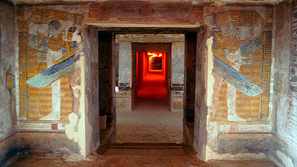 Underground Egyptian tomb.