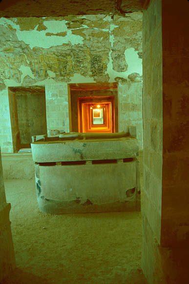 Underground Egyptian tomb.