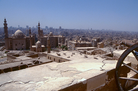 A view of Cairo from the Citadel of the Muhammed Ali Mosque.