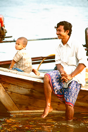 Man and boy in Krabi, Thailand