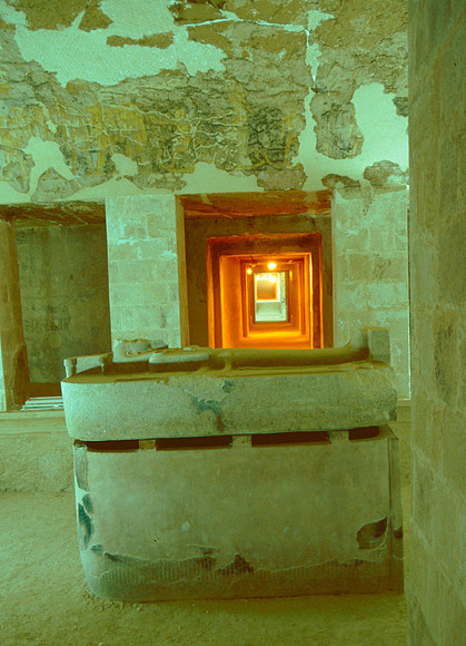 Underground Egyptian tomb.
