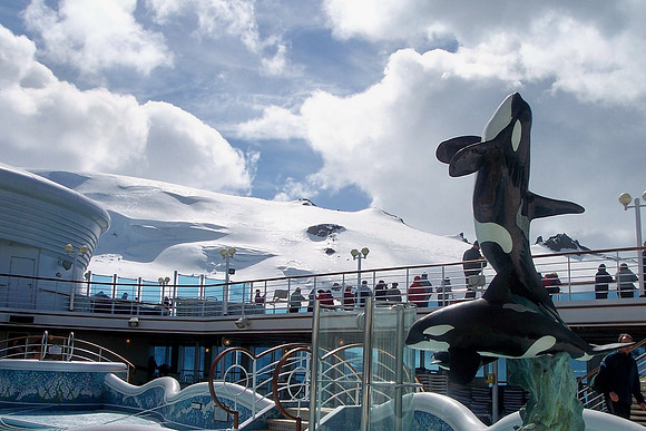 Deck of cruise ship - Elephant Island, Antarctica