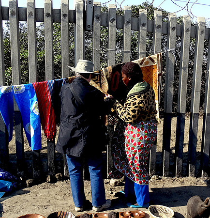 Tourist shopping in Walvis Bay.