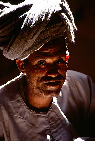 Egyptian man at the camel market.