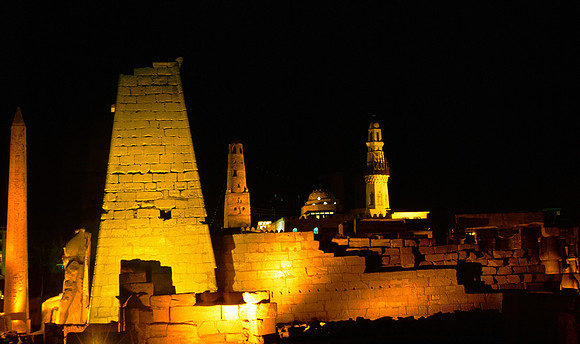 Luxor Temple at night