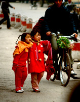 Two Young girls in Yangshuo, China