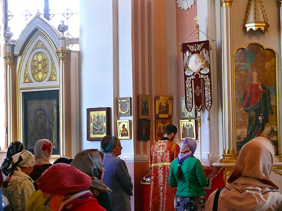 Interior of Chesma Church, St. Petersburg, Russia