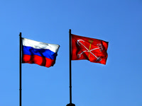Flags in St. Petersburg, Russia