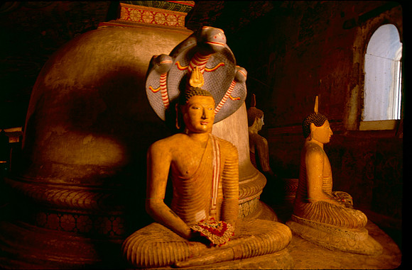 Dambulla Cave Temple, in Sigiriya, Sri Lanka