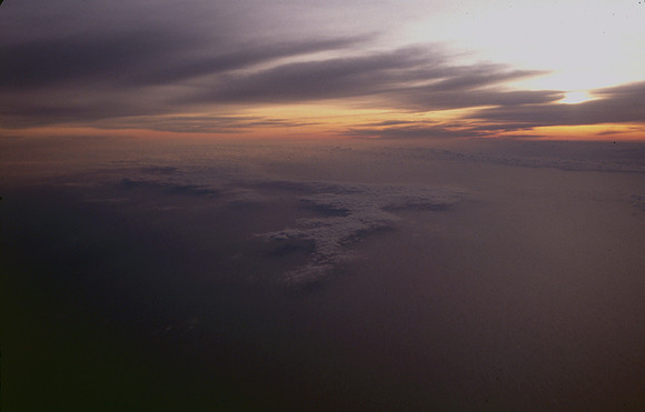 Aerial view clouds