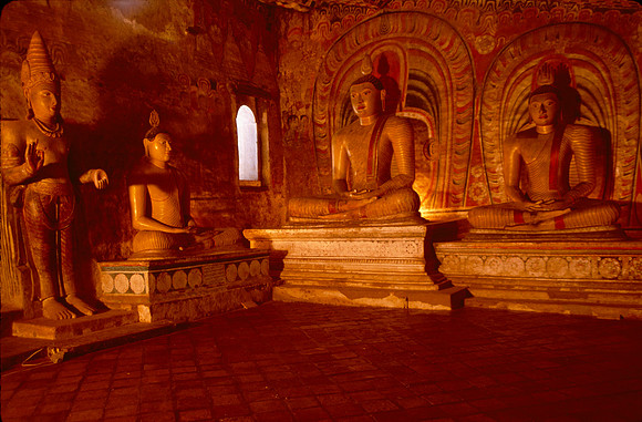 Dambulla Cave Temple, in Sigiriya, Sri Lanka