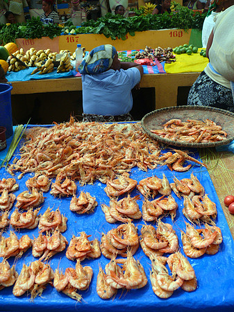 Market scene in Nosy Be, Madagascar.