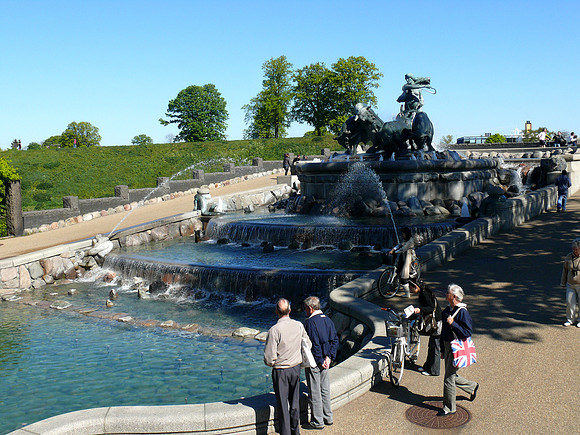 Gefion Fountain at Copenhagen Harbor.