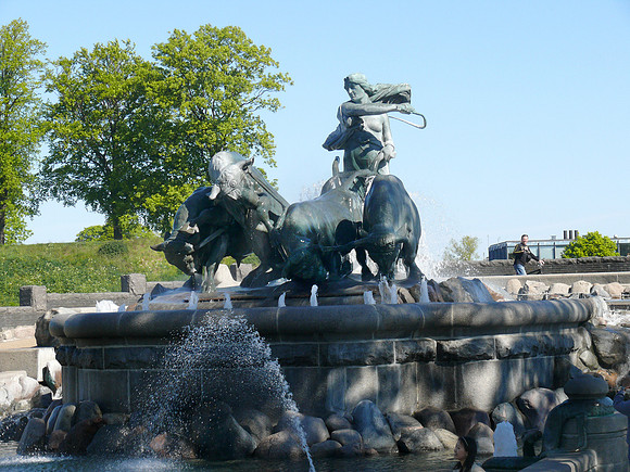 Gefion Fountain at Copenhagen Harbor.