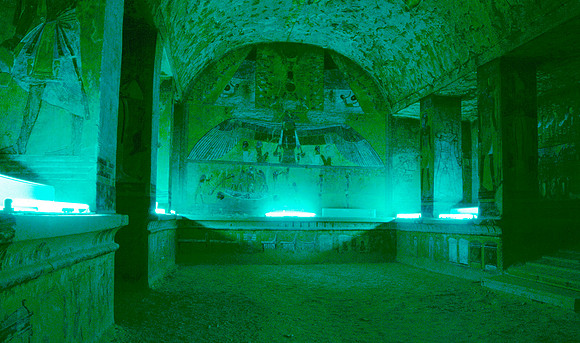 Underground Egyptian tomb.