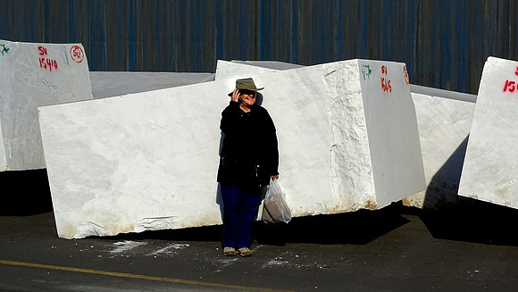 Salt blocks cut from Mine near Walvis Bay