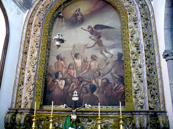 Interior of Sao Sebastiao Church, Ponta Delgada (Azores)