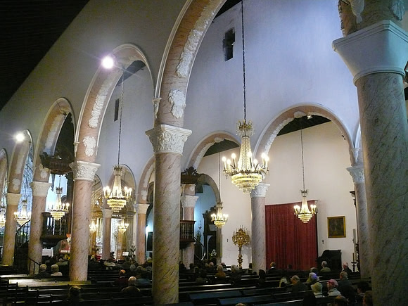 Interior of Sao Sebastiao Church, Ponta Delgada (Azores)