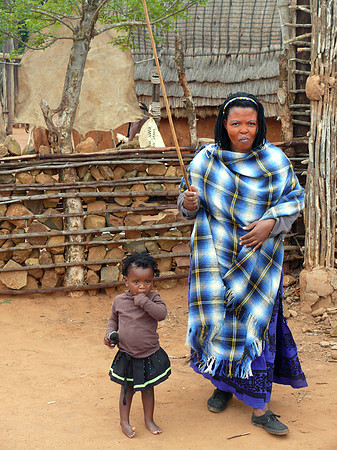 Zulu woman and child.