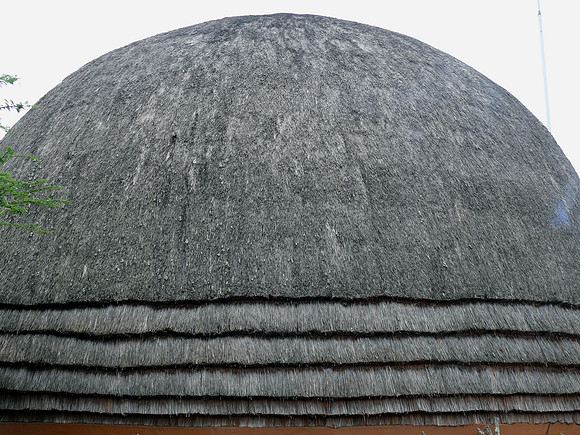 Domed thatch roof.