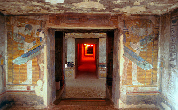 Underground Egyptian tomb.