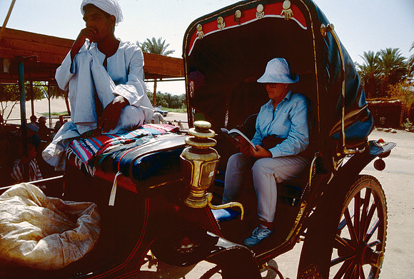 Awaiting the ferry at Luxor, Egypt