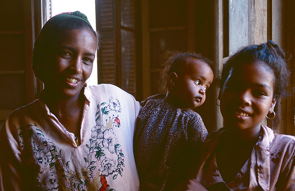Nubian family near Aswan Egypt