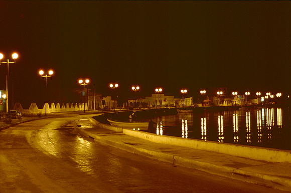 Night view of Champoton, Yucatan