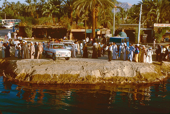 Awaiting the ferry at Luxor, Egypt