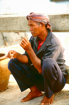 Man relaxing in Krabi, Thailand.