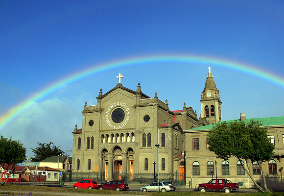 Rainbow over Church
