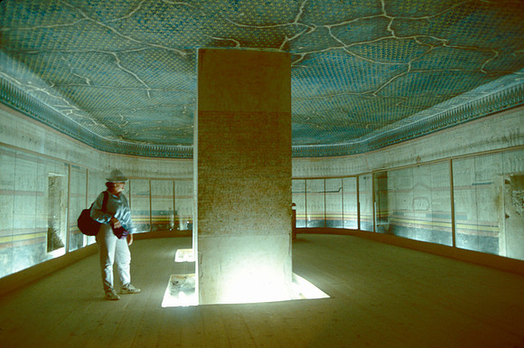 Underground chamber in ancient tomb.