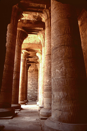 Temple at Edfu , 60 miles south of Luxor.  It was begun on August 23, 237 BCE, by Ptolemy III.