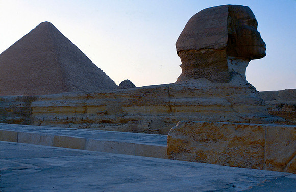 The Sphinx and Pyramid.