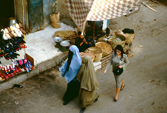 Contrast of women in Aswan, Egypt