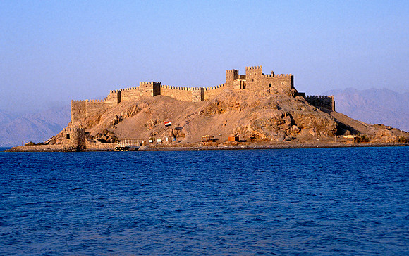 Pharaohs Island Fort near Taba, Egypt